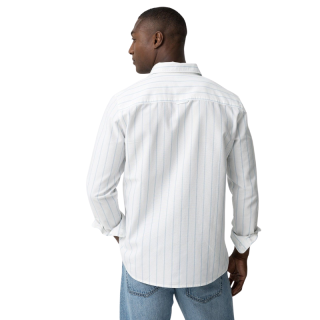 Camisa De Algodón A Rayas Blanca