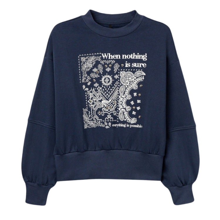 Sudadera Indiana Paisley con Cuentas Mujer