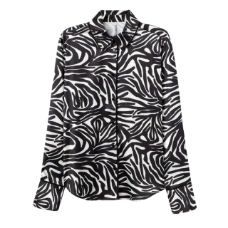 Camisa Satinada Estampado All Over