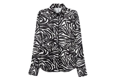 Camisa Satinada Estampado All Over