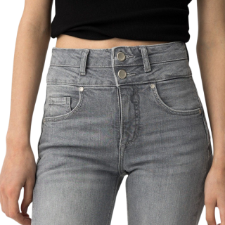 Vaqueros Rectos Doble Up Gris