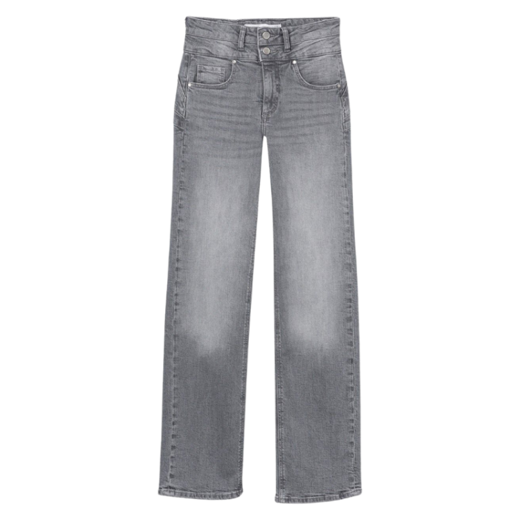 Vaqueros Rectos Doble Up Gris