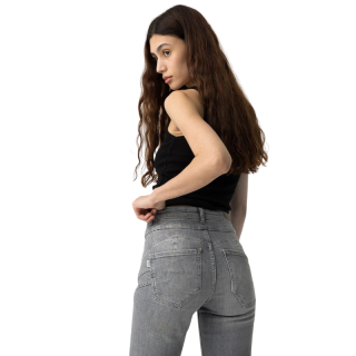 Vaqueros Rectos Doble Up Gris