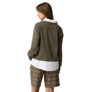 Sudadera Combinada con Camisa