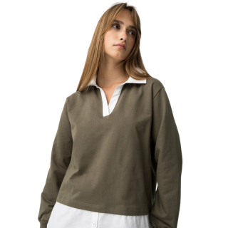 Sudadera Combinada con Camisa