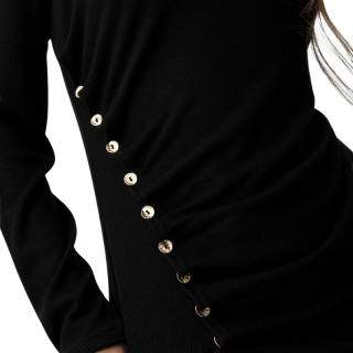 Camiseta Slim Fruncida Asimétrica