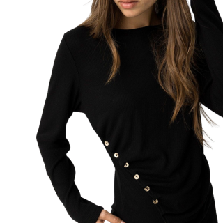 Camiseta Slim Fruncida Asimétrica