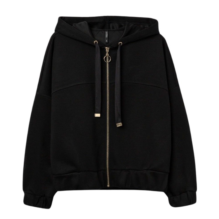 Chaqueta con capucha de gran tamaño