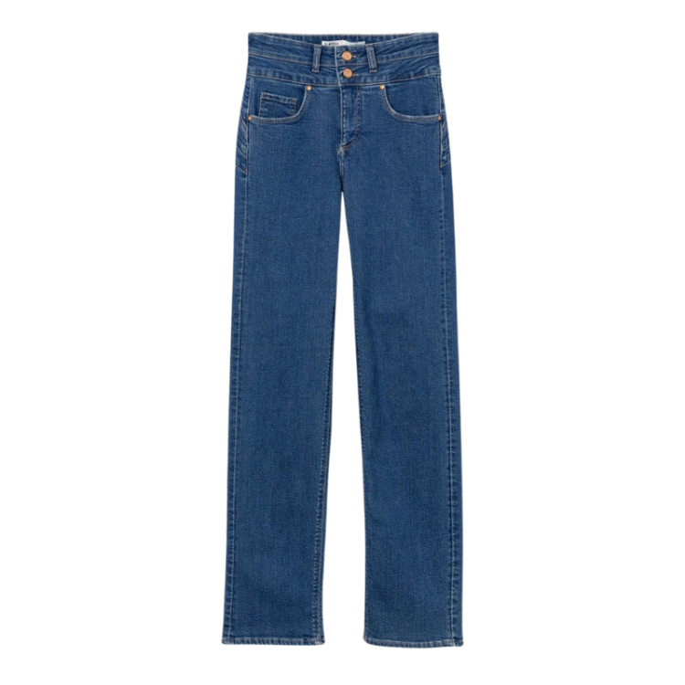 Vaqueros Rectos Doble Up Azul