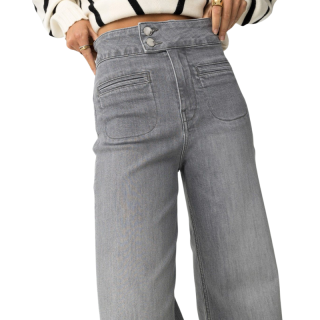 Jeans recto Olivia grises Comfort