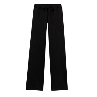 Pantalones Wide Leg De Punto negro