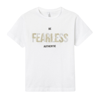 Camiseta Bold con Aplicaciones en Blanco