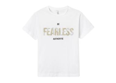 Camiseta Bold con Aplicaciones en Blanco