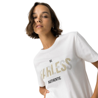 Camiseta Bold con Aplicaciones en Blanco