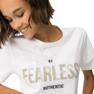 Camiseta Bold con Aplicaciones en Blanco