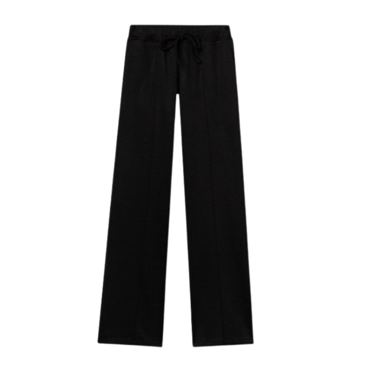 Pantalones Wide Leg De Punto negro